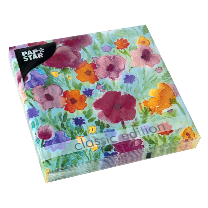 PAPSTAR Servietten Flower Field 20 Stück 33 x 33 cm bunt