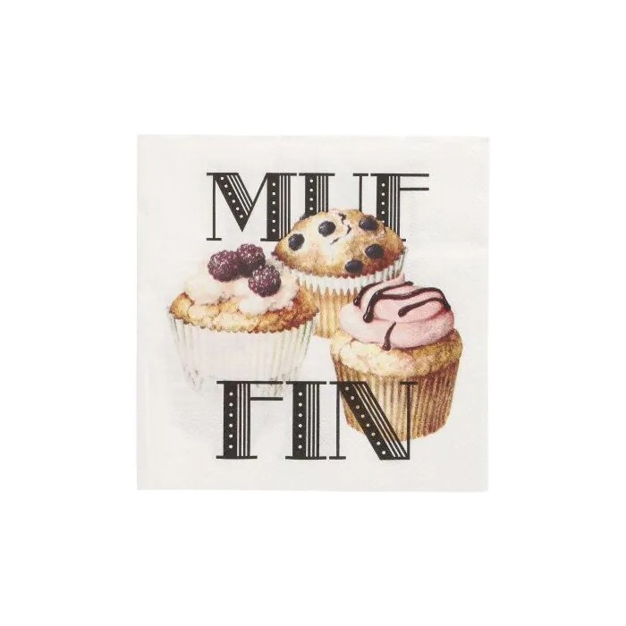 PAPSTAR Servietten Muffin 33 x 33 cm 20 Stück natur
