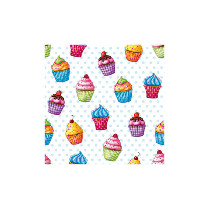 PAPSTAR Servietten Cupcakes 20 Stück 25 x 25 cm bunt