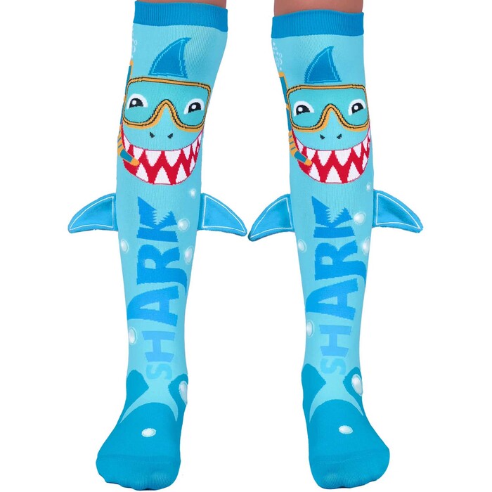 MADMIA Overknee-Socken Shark Socks 1 Paar Einheitsgröße blau