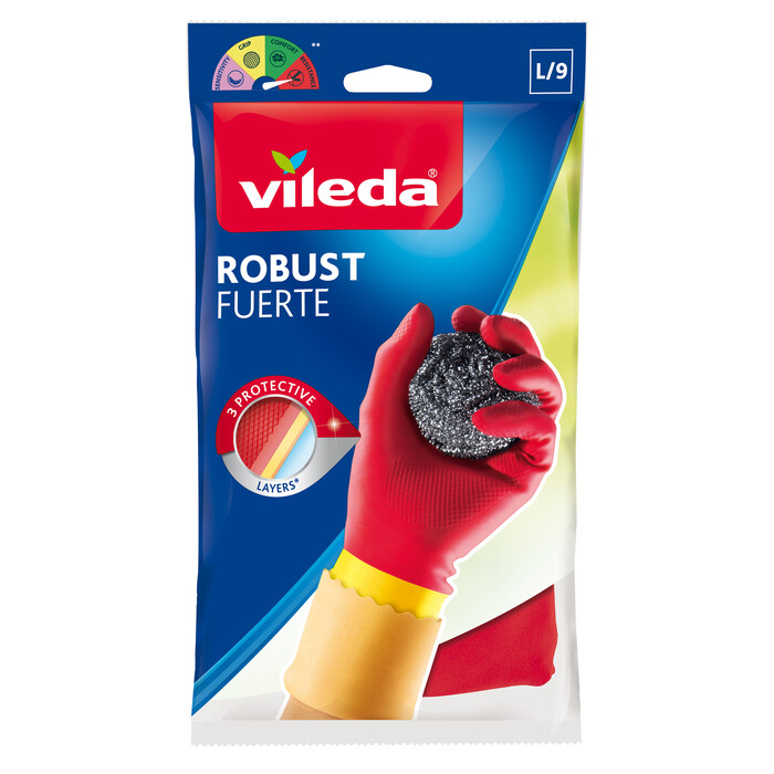 VILEDA Handschuhe robust Größe L