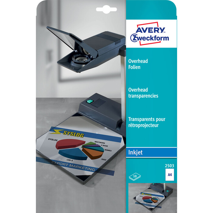 AVERY Zweckform Overheadfolien 10 Stk. 2503 A4 transparent