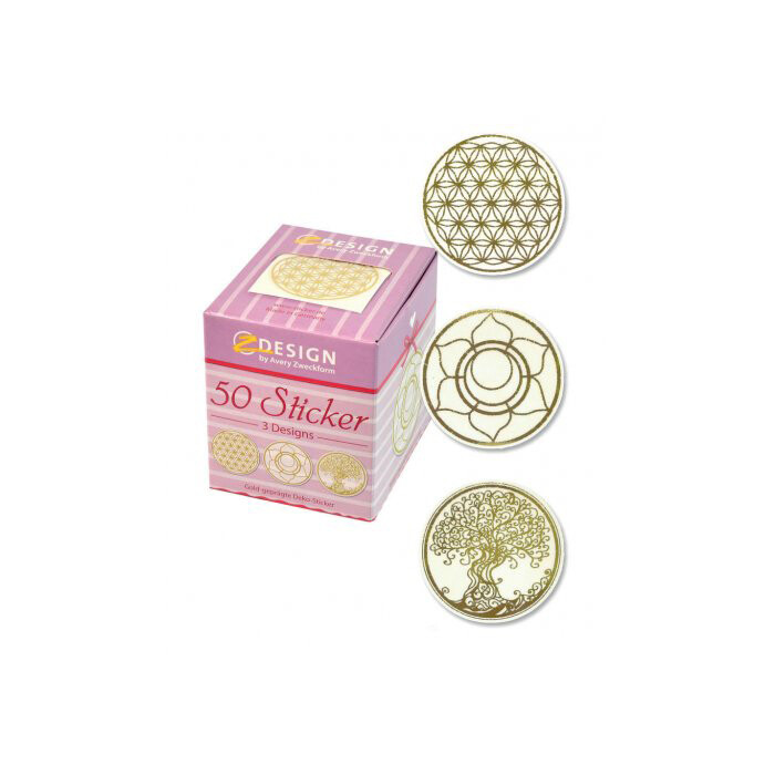 AVERY Zweckform Rollensticker 50 Stk. Lebensblume beige