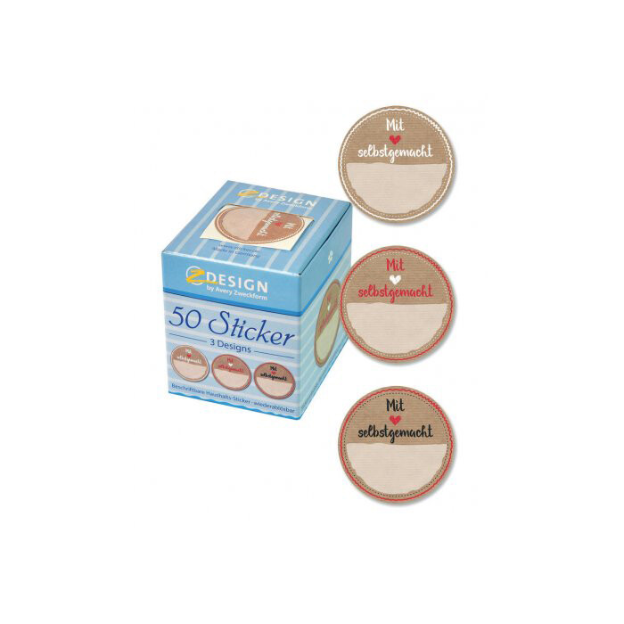 AVERY Zweckform Rollensticker 50 Stk. Selbstgemacht beige
