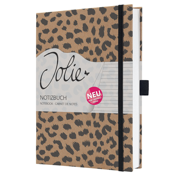 Notizbuch Jolie Pure Cheetah A5 liniert 192 Seiten braun