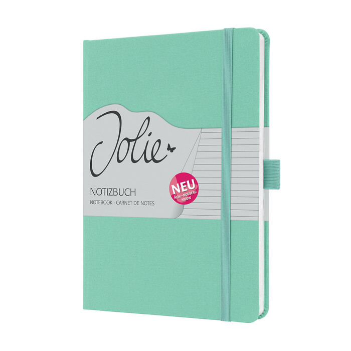 Notizbuch Jolie Mighty Mint A5 192 Seiten liniert mintgrün