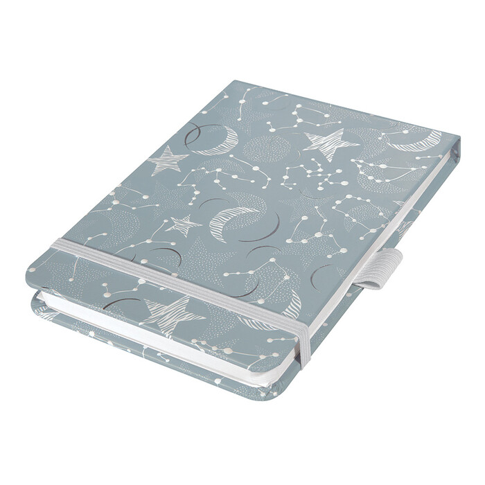 Notizblock Jolie Cosmic Fantasy Grey Hardcover A6 gepunktet 158 Seiten grau