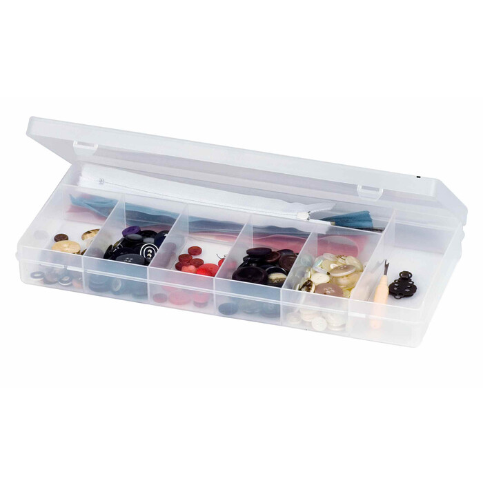 Kit Box mit Fächern groß transparent