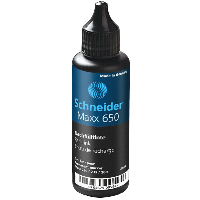 SCHNEIDER Nachfülltusche Maxx 650 50 ml schwarz
