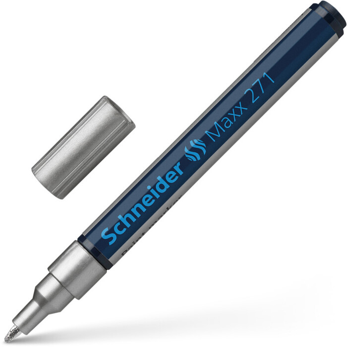 Schneider Lackmarker - Maxx 271, mit breiter Spitze, silber