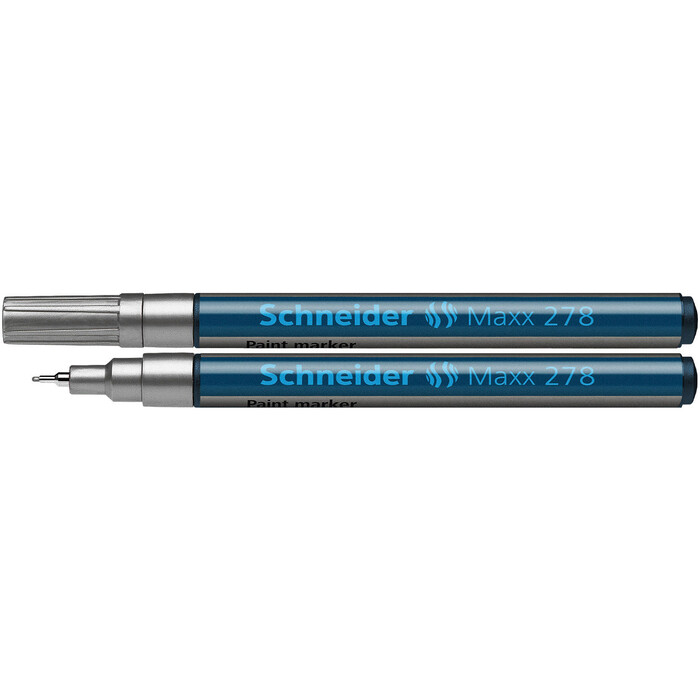 Schneider Lackmarker - Maxx 278, mit dünner Spitze, silber