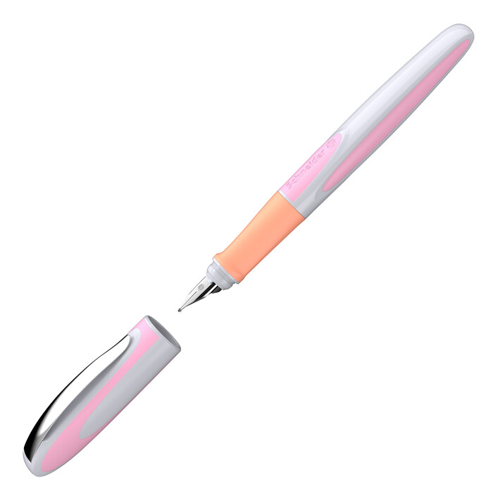 SCHNEIDER Füllhalter Ray Basic für Rechtshänder flora hellgrau/pink/orange