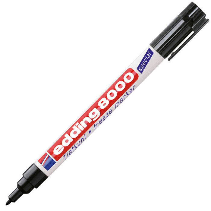 EDDING Tiefkühlmarker 8000 Rundspitze 1 mm schwarz