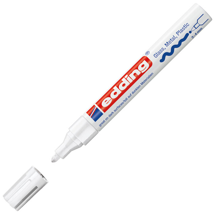 EDDING Lackmarker 750 Rundspitze 2-4 mm weiß