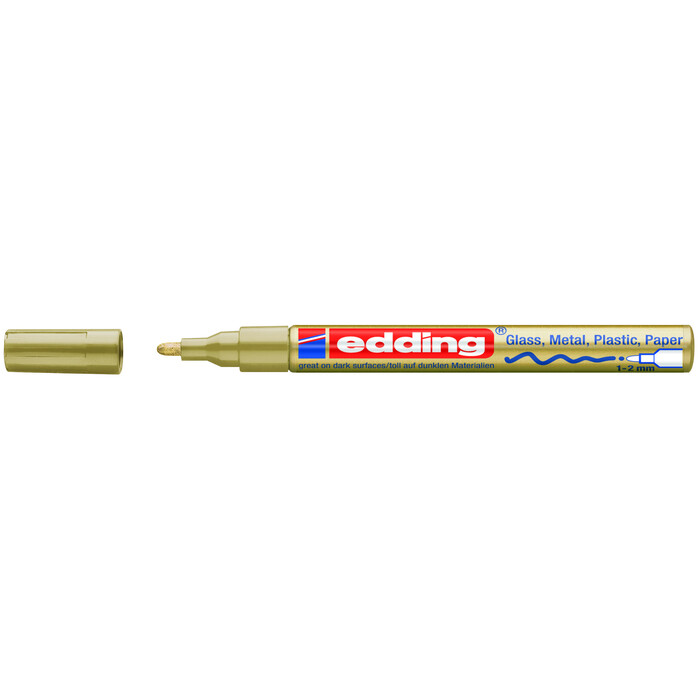EDDING Lackmarker 751 Rundspitze 1-2 mm gold