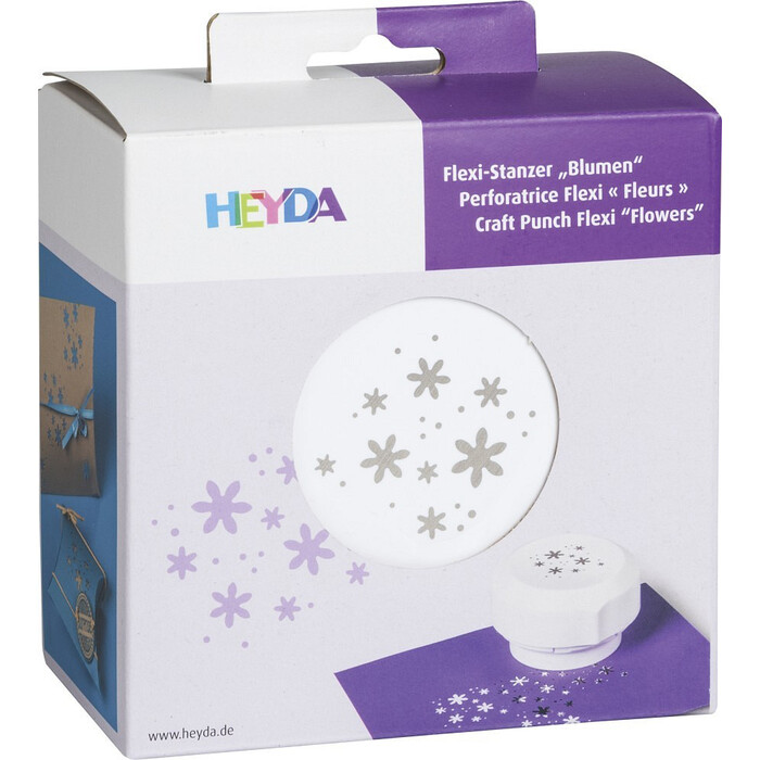 HEYDA Flexi-Motivstanzer Blumen weiß