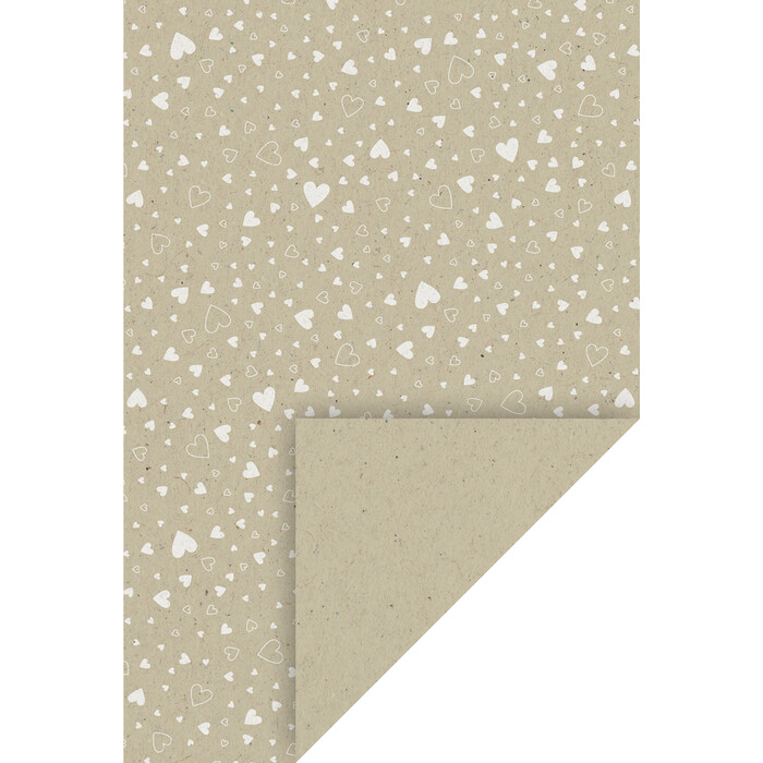 HEYDA Naturkarton Herzen A4 natur/weiß