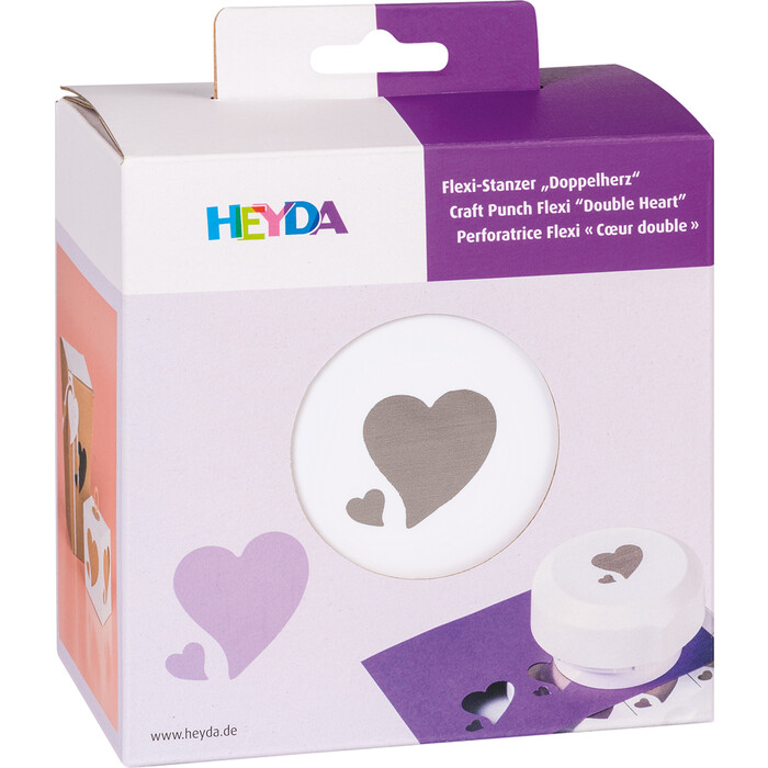 HEYDA Flexi-Motivstanzer Doppelherz weiß