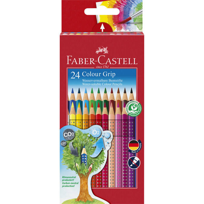 FABER-CASTELL Farbstifte - Colour GRIP, 24er im Etui