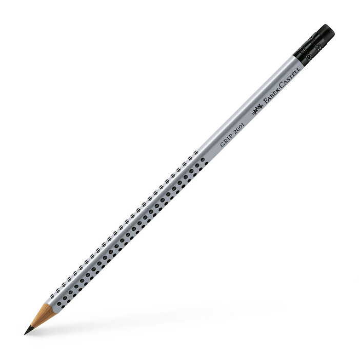 FABER-CASTELL Bleistift Grip 2001 mit Radierer B