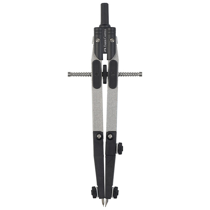 FABER-CASTELL Schnellverstellzirkel inkl. Adapter und Minen ultra silber