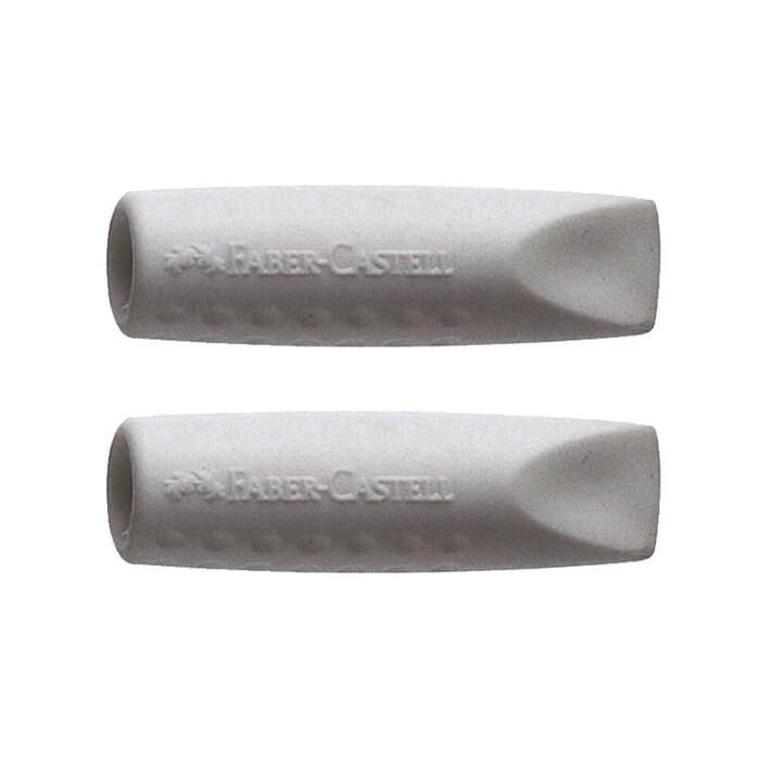 FABER-CASTELL Radierer - Grip 2001 Eraser, 2 Stück, grau