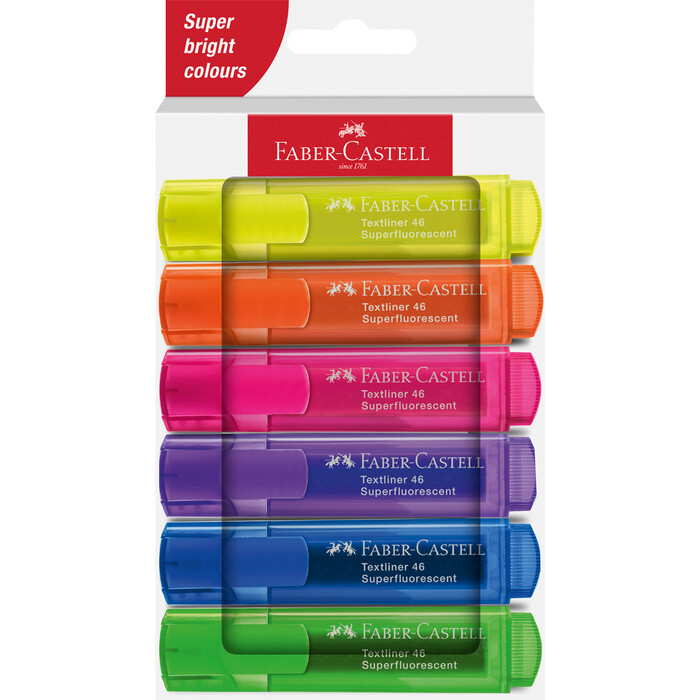 FABER-CASTELL Textmarker TL 46 Neon Superfluorescent 6er Etui