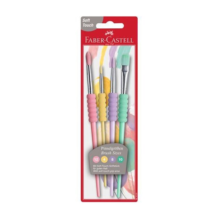 Faber-Castell Pinsel 4er Set Pastell Softgriffstück BK