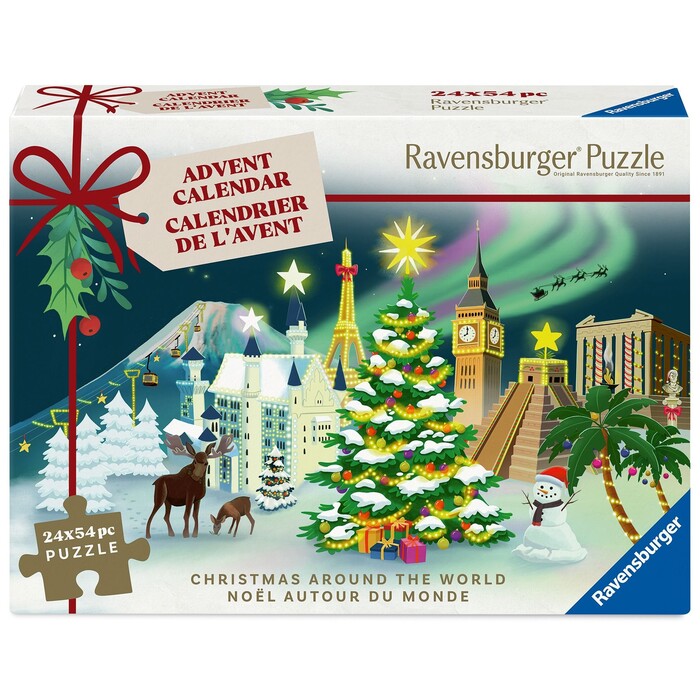 RAVENSBURGER Puzzle-Adventkalender Christmas around the world 24 x 54 Teile