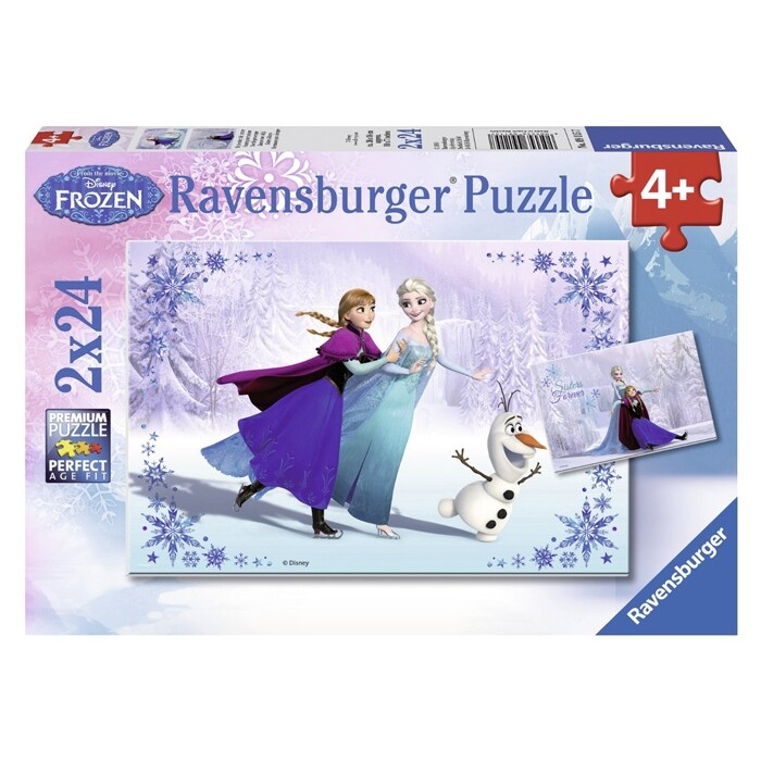 RAVENSBURGER Disney Frozen Puzzle Schwestern für immer 2 x 24 Teile