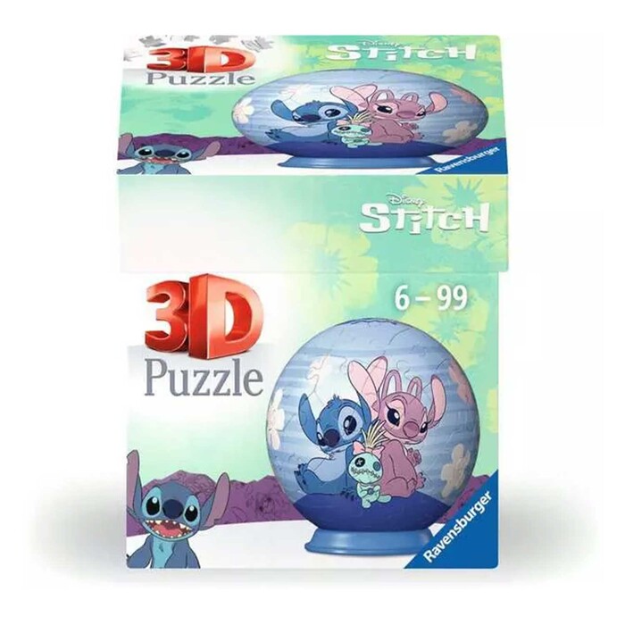 RAVENSBURGER 3D Puzzle Ball Disney Stitch & Angel 54 Teile bunt