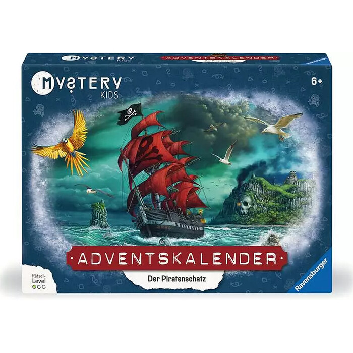 RAVENSBURGER Adventkalender Mystery Kids Der Piratenschatz bunt