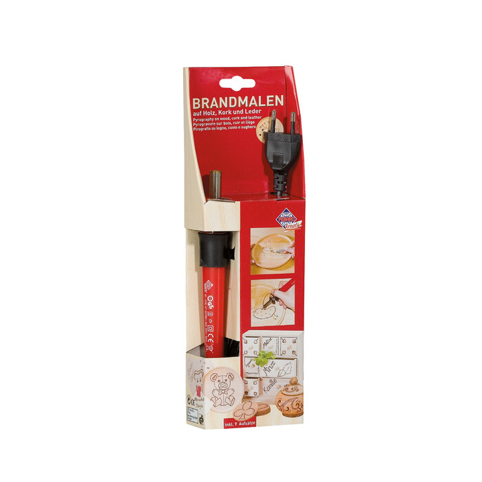PEBARO Brandmal-Set Holzbrennkolben inkl. 9 Aufsätze