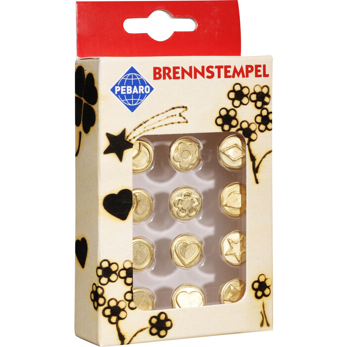 PEBARO Brennstempel Dekorationen 12 Teile