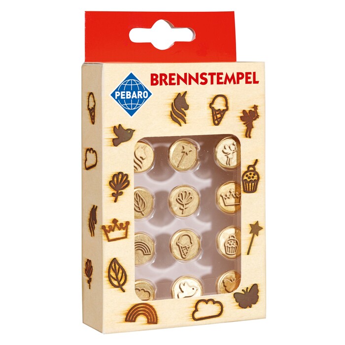 PEBARO Brennstempel Cupcake Elfe Stern 12 Teile