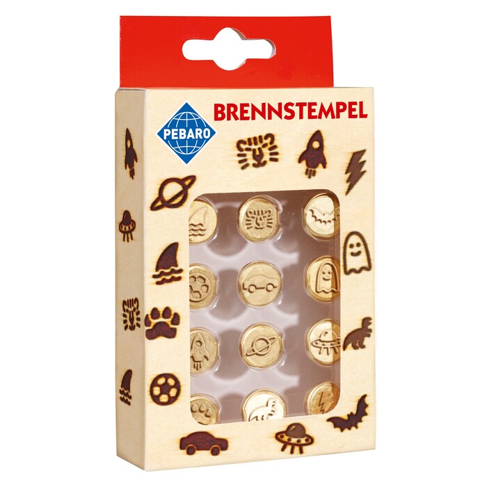 PEBARO Brennstempel Tiger Blitz Dino 12 Teile