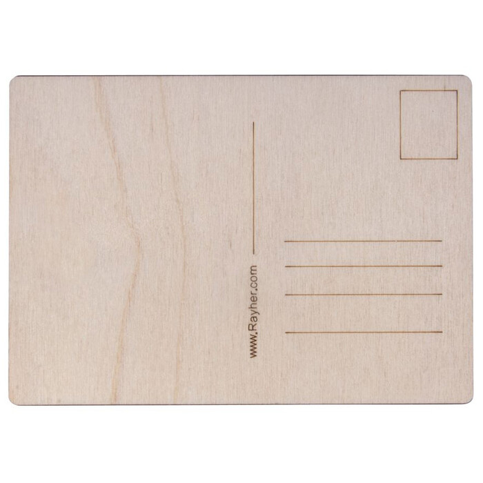 RAYHER Holzanhänger Postkarte 14,8 x 10,5 cm 2 Stück natur