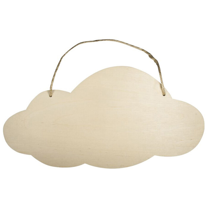 RAYHER Holzschild Wolke 40 x 20 cm natur