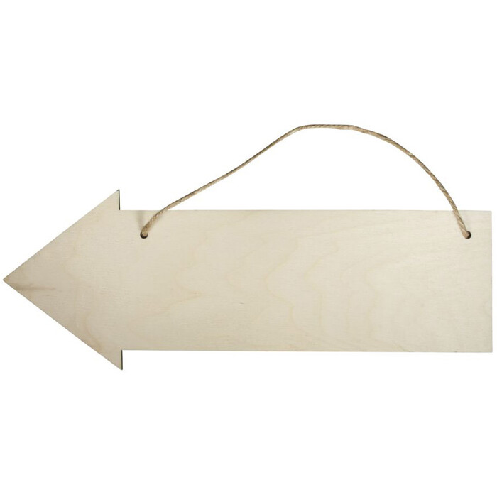RAYHER Holzschild Pfeil 40 x 15 cm natur