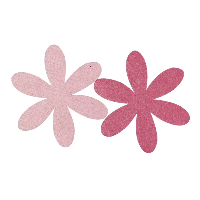 Filz-Margeriten 4 Stück pink/rosé
