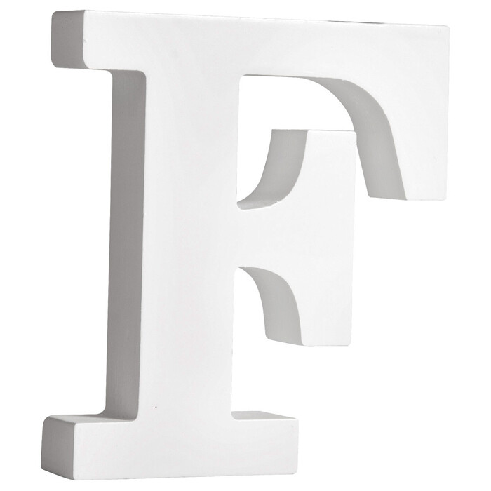 RAYHER MDF-Buchstabe F 11 cm weiß