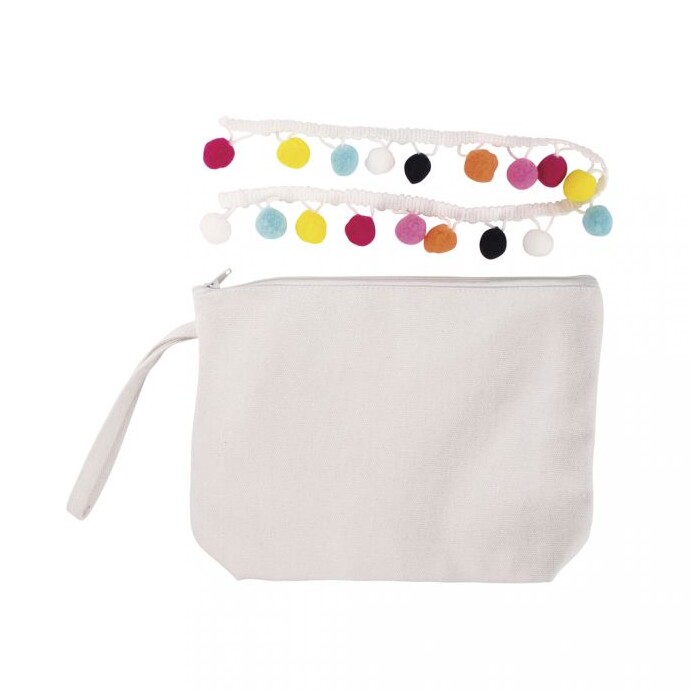 RAYHER Bastelset Beauty Bag Boho 21 x 15 x 5 cm weiß