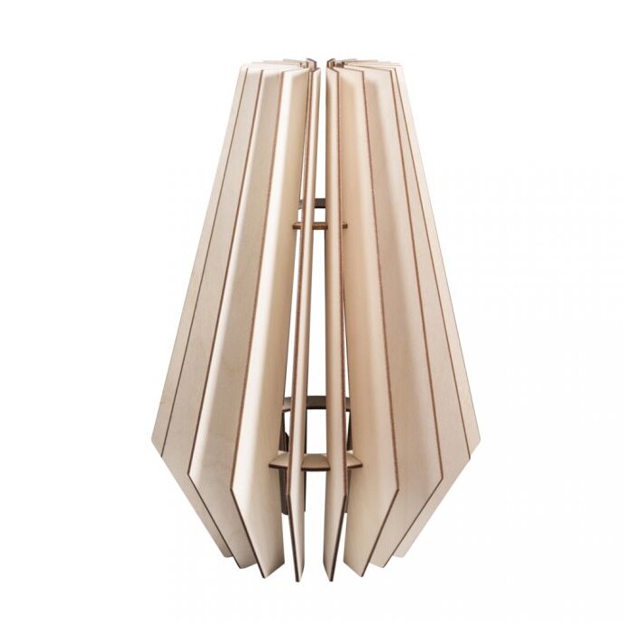 Holz-Lamellenlampe Stockholm 24 x 24 x 35 cm natur