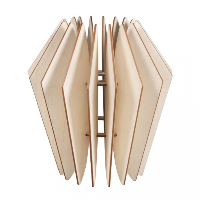 Holz-Lamellenlampe Kopenhagen 22 x 22 x 23,5 cm natur