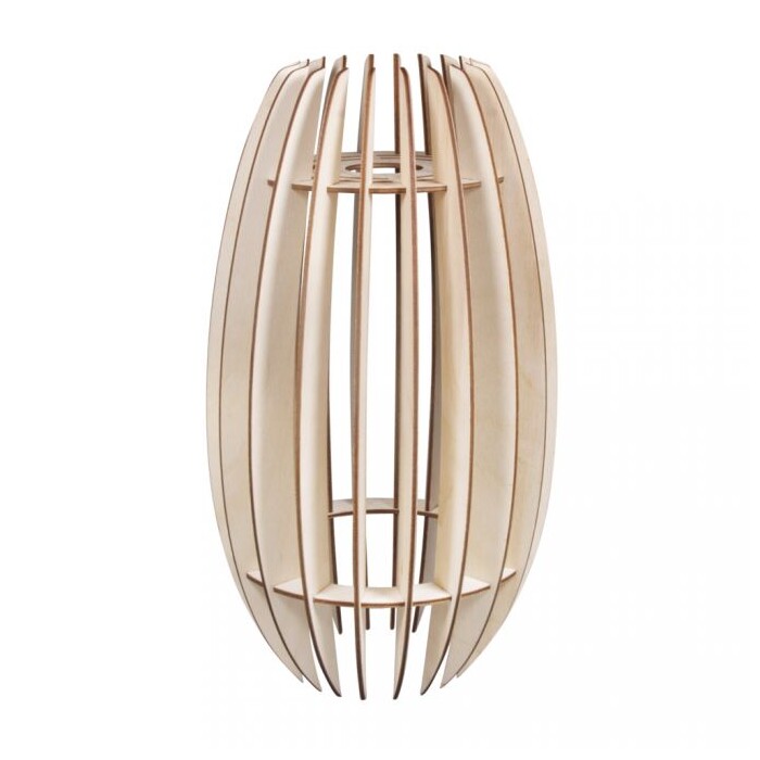Holz-Lamellenlampe Helsinki 20 x 20 x 35 cm natur