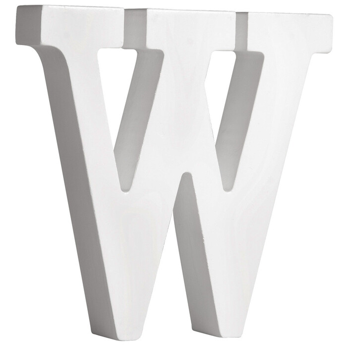 RAYHER MDF-Buchstabe W 11 cm weiss