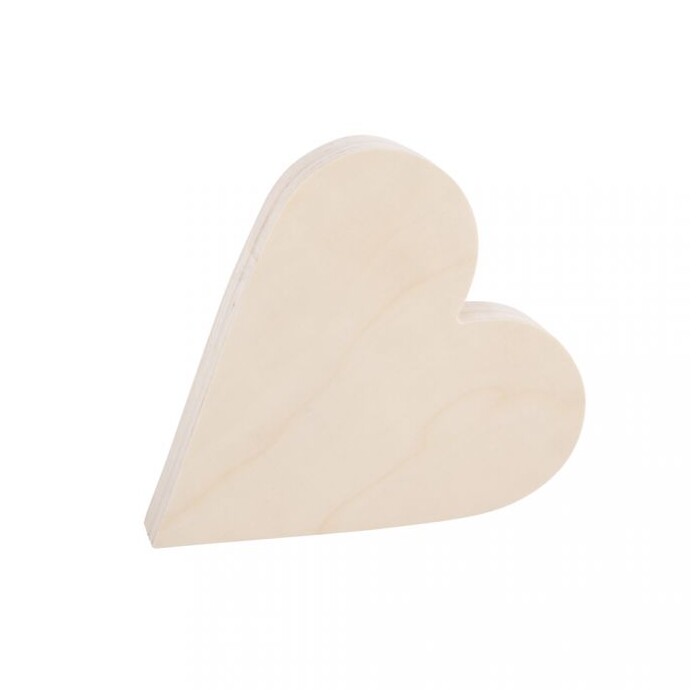 Holzherz 18,5 x 20 x 3 cm natur