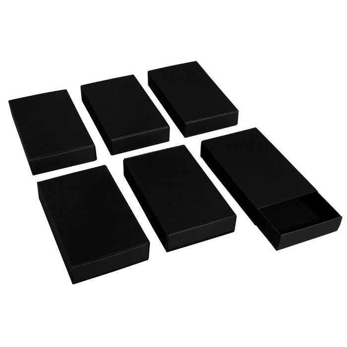 Streichholzschachteln 11 x 6,5 x 2 cm 6 Stück schwarz