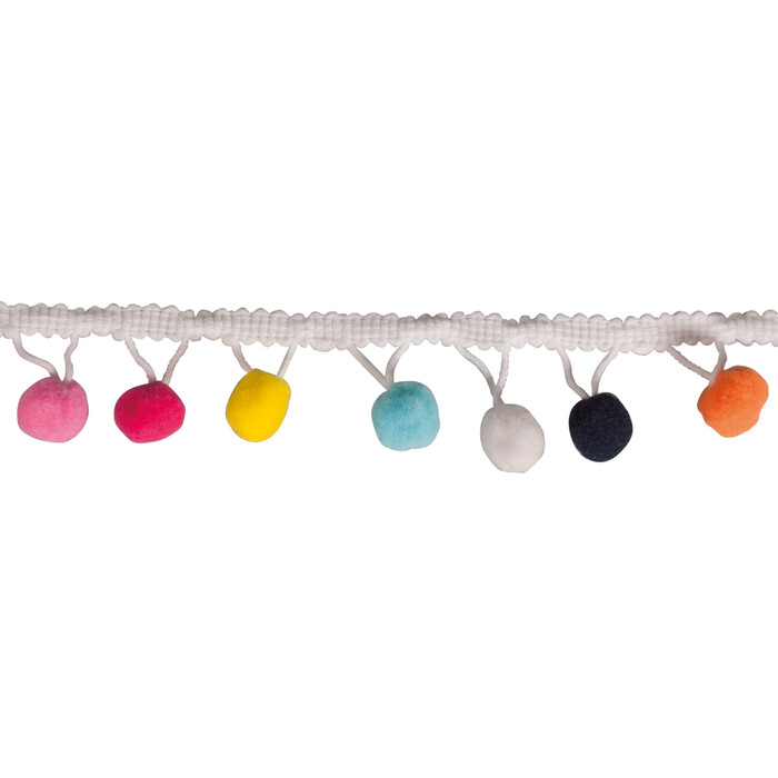 Pompon-Borte 3 cm x 2 m bunt