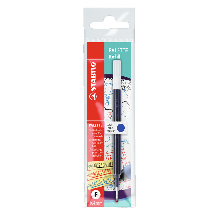 STABILO Nachfüllpatrone für Gelschreiber Palette, 0,4 mm, blau